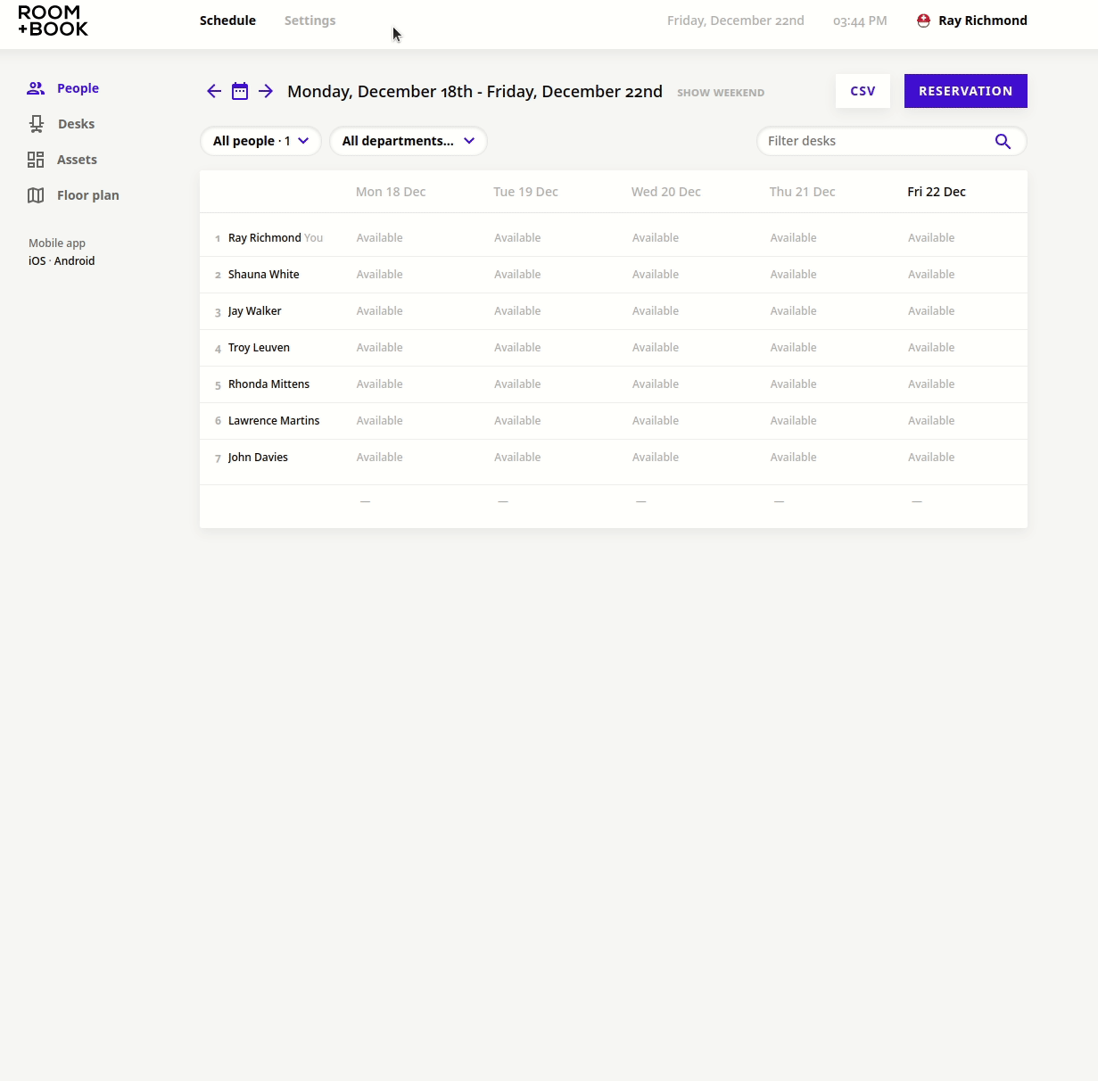 Room Booking Office web app - Departments – Room Book